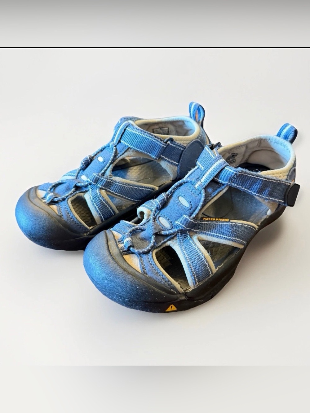 Keen Newport H2 Kids Waterproof Hiking Sandals Size 2 Blue Outdoor Trail Shoes
